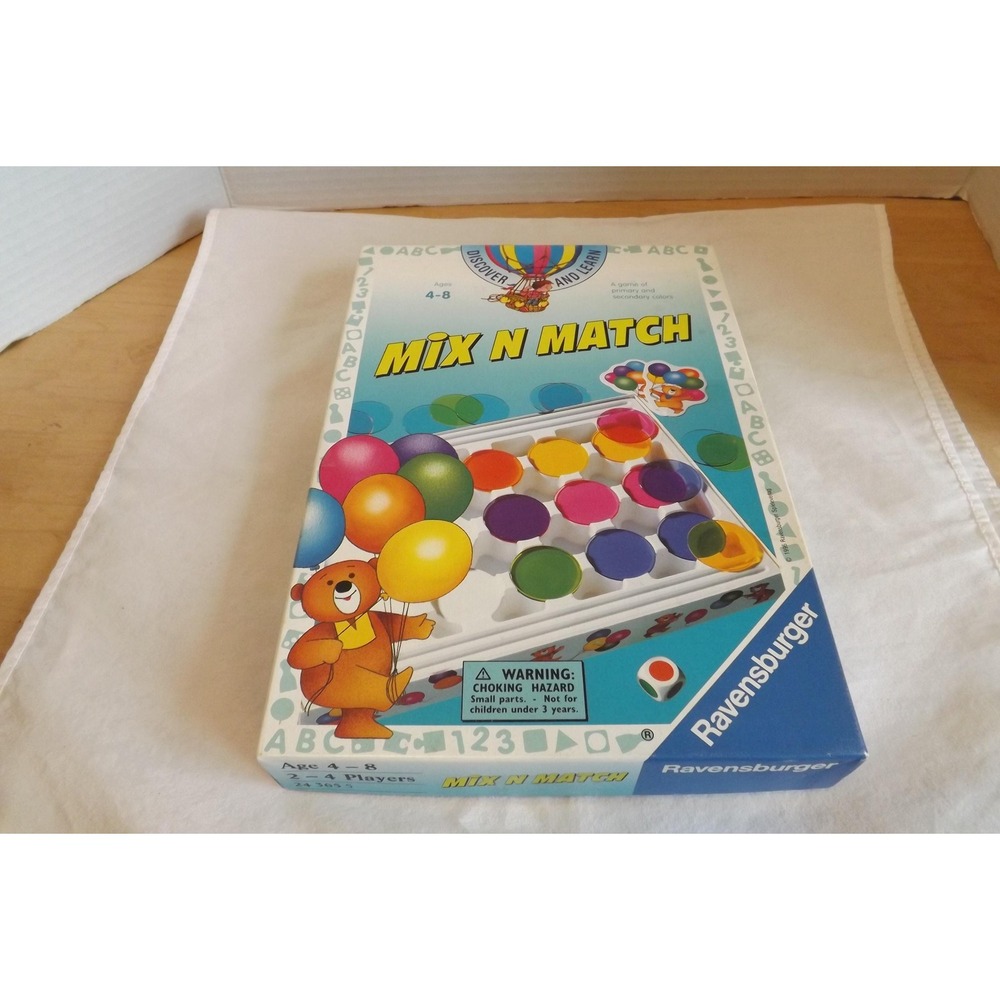 Vintage Ravensburger Mix N Match Game (1995) – Discover and Learn Colors